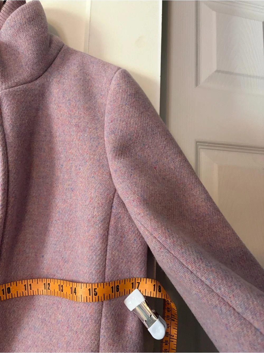 J. Crew Lodge Coat Dusty Mauve Wool Zip-Front Pea Coat - Picture 8 of 13